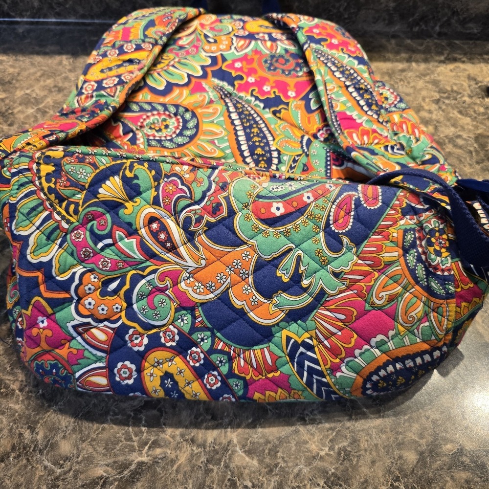 Vera Bradley Backpack Venetian Paisley Campus Backpack - Picture 7 of 10